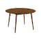 Armen Living Arcadia and Juno 48" Round Blue and Walnut Wood 5 Piece Dining Set SETARDI5JNWABLU48 - alternate 3